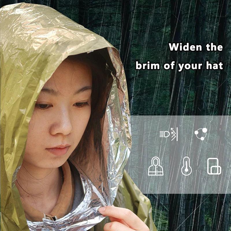 Poncho de Survie en Aluminium – Imperméable et Thermique