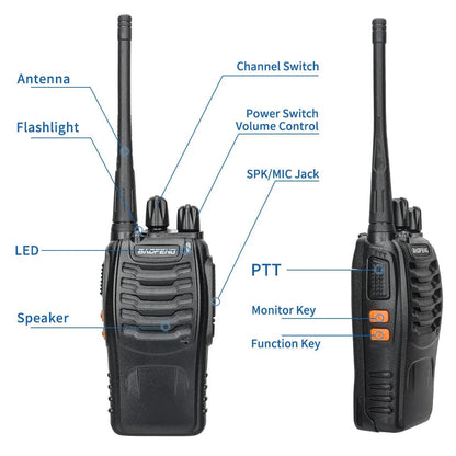 Baofeng BF-888S – Talkie-Walkie Bidirectionnel UHF Longue Portée 100 km