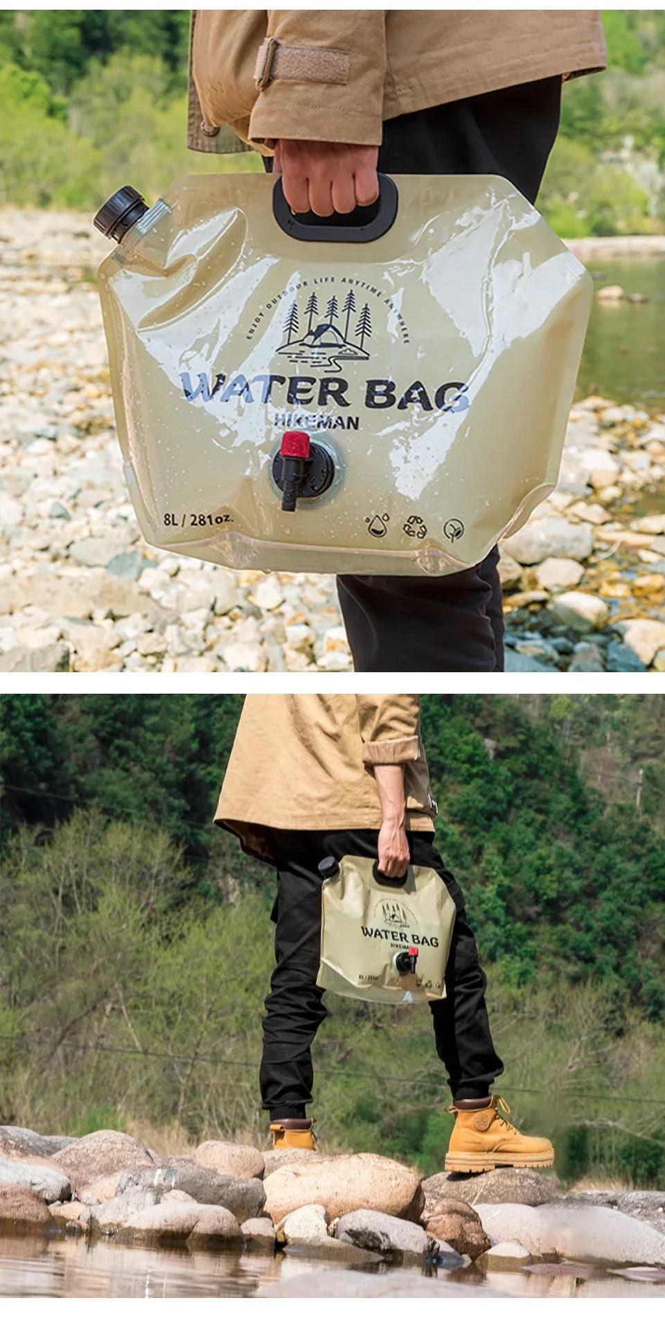 Pacoone Mini Sac à Eau Pliable - Grande Capacité Portable pour Survie