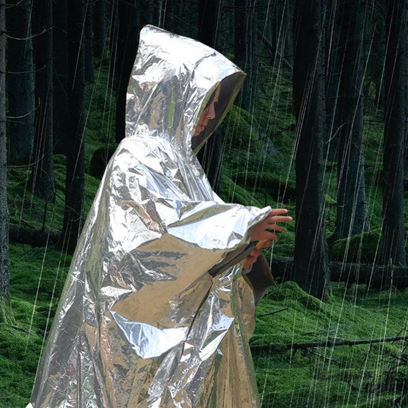 Poncho de Survie en Aluminium – Imperméable et Thermique