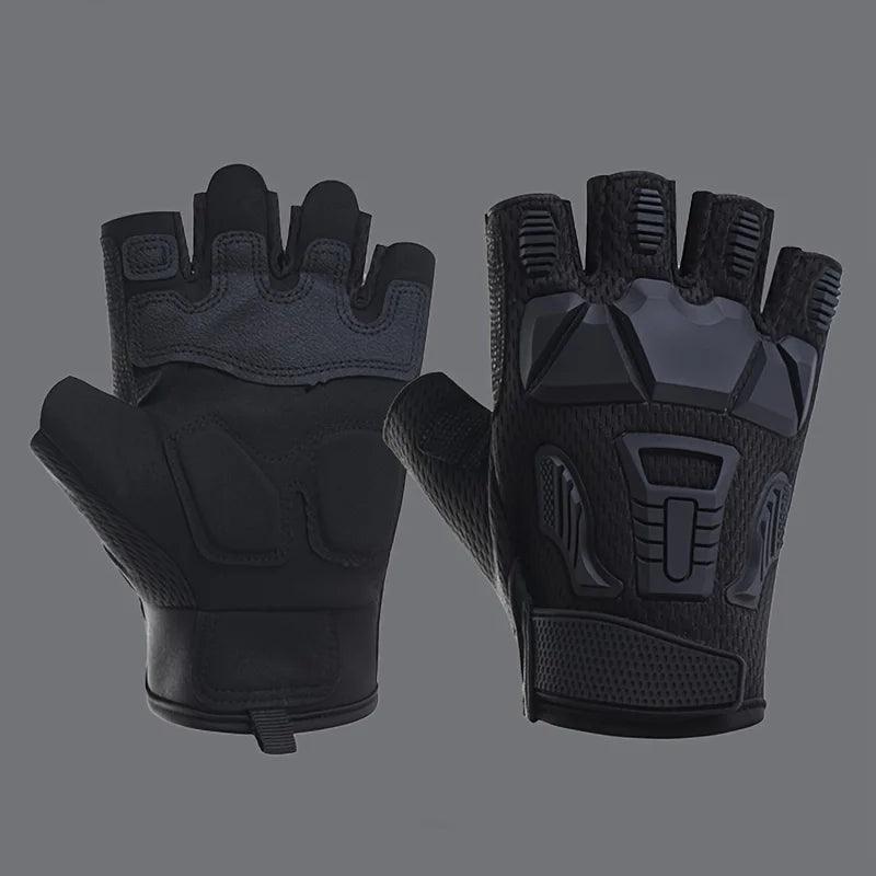 Gants de Moto à Coque Dure - Protection Demi-Doigt pour Sports Outdoor - Variante