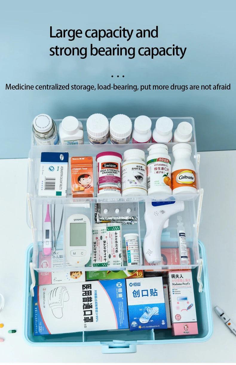 Trousse Médicale de Grande Capacité – Boîte de Rangement Multicouche pour Premiers Soins