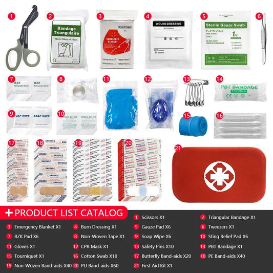 Sac de Premiers Soins Médicaux d’Urgence – Kit Portable 215 Pièces pour Voyage et Outdoor - Variante