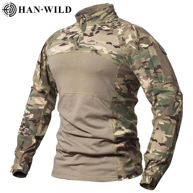 Chemises de Chasse Élastiques pour Hommes - Camouflage Outdoor