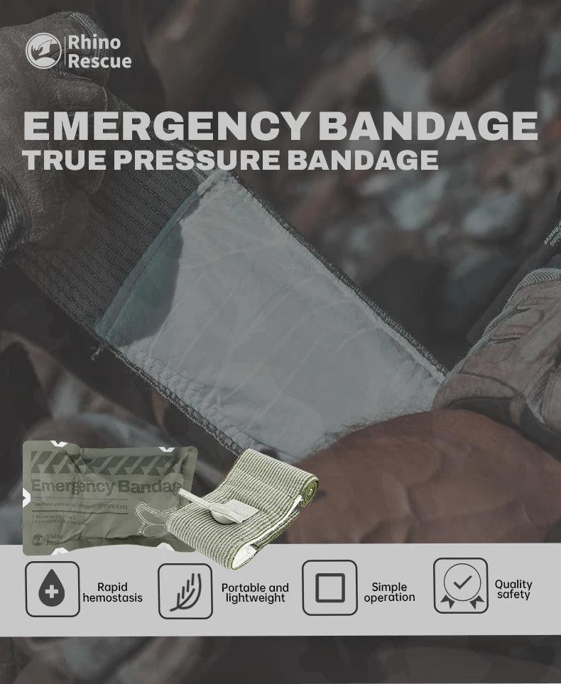 Bandage de Secours à Pression 4 Pouces – Trousse de Premiers Soins pour Urgences Traumatiques