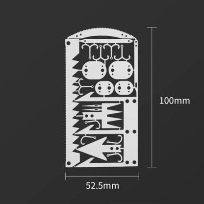 Carte d’Outils de Survie 22 en 1 – Compacte et Multifonctionnelle pour Outdoor et Urgences