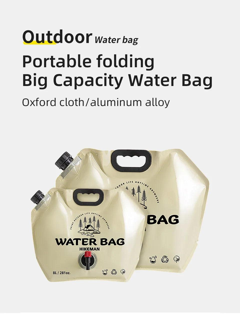 Pacoone Mini Sac à Eau Pliable - Grande Capacité Portable pour Survie